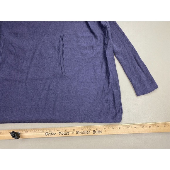Soft Surroundings Sweater Women Small Purple Turtleneck Pocket Wool Angora Blend - Picture 14 of 16